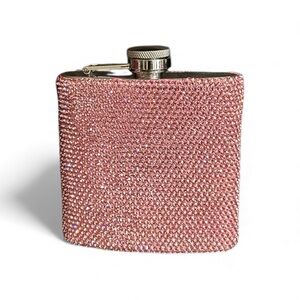 Pink Rhinestone Flask